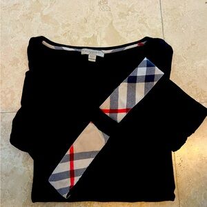 Burberry 3/4 sleeve black shirt